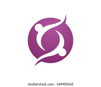 Adoption and community care Logo template vector icon