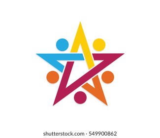 Adoption and community care Logo template vector icon