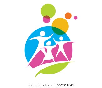 Adoption and community care Logo template vector icon	