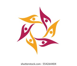 Adoption and community care Logo template vector icon