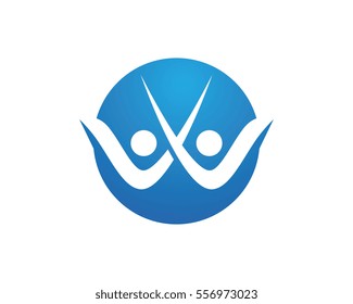 Adoption and community care Logo template vector icon