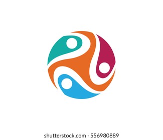 Adoption and community care Logo template vector icon