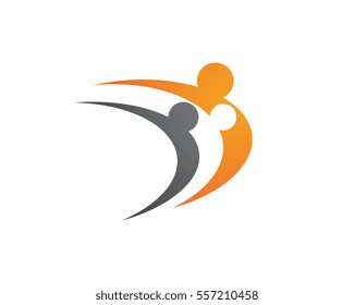 Adoption and community care Logo template vector icon
