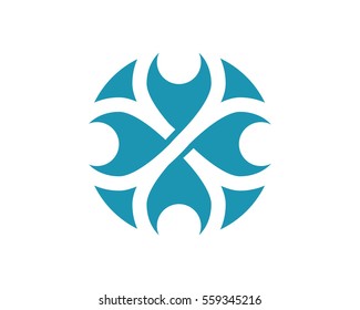 Adoption and community care Logo template vector icon