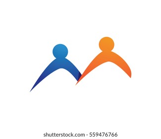 Adoption and community care Logo template vector icon	