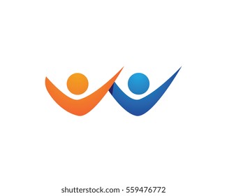 Adoption and community care Logo template vector icon	
