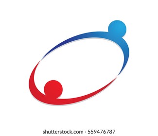 Adoption and community care Logo template vector icon	