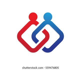 Adoption and community care Logo template vector icon	