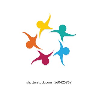 Adoption and community care Logo template vector icon