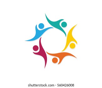 Adoption and community care Logo template vector icon