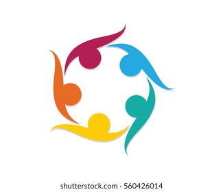 Adoption and community care Logo template vector icon