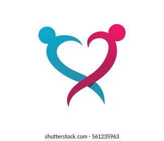 Adoption and community care Logo template vector icon