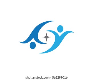 Adoption and community care Logo template vector icon