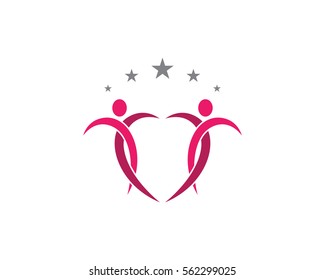 Adoption and community care Logo template vector icon