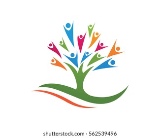 Adoption and community care Logo template vector icon	