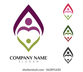 Adoption and community care Logo template vector icon