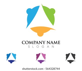Adoption and community care Logo template vector icon