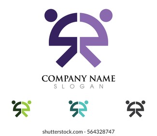 Adoption and community care Logo template vector icon