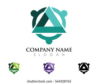 Adoption and community care Logo template vector icon