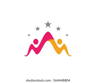 Adoption and community care Logo template vector icon