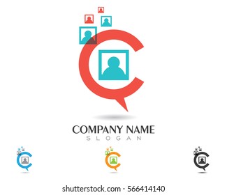 Adoption and community care Logo template vector icon