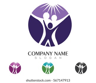 Adoption and community care Logo template vector icon