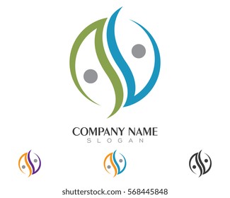Adoption and community care Logo template vector icon