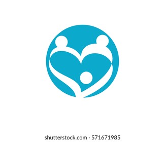 Adoption and community care Logo template vector icon