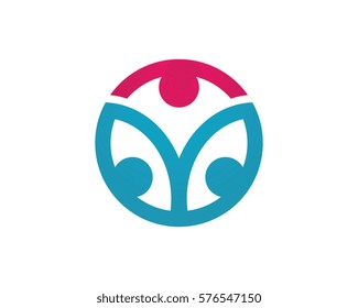 Adoption and community care Logo template vector icon