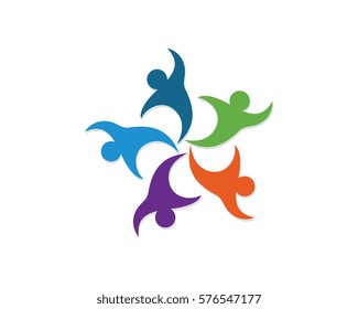 Adoption and community care Logo template vector icon