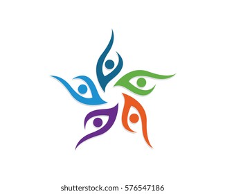 Adoption and community care Logo template vector icon