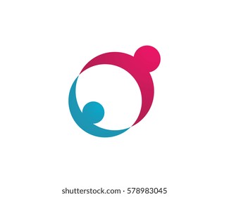 Adoption and community care Logo template vector icon