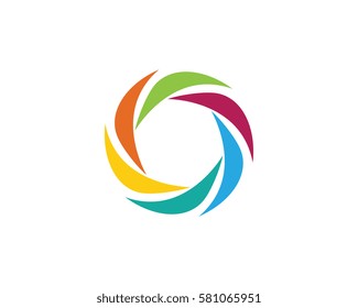 Adoption and community care Logo template vector icon