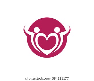 Adoption and community care Logo template vector icon