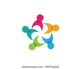 Adoption and community care Logo template vector icon