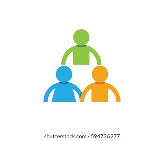 Adoption and community care Logo template vector icon