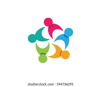 Adoption and community care Logo template vector icon