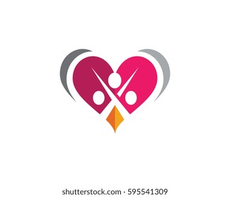 Adoption and community care Logo template vector icon