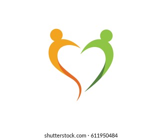 Adoption and community care Logo template vector icon