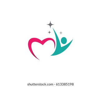Adoption and community care Logo template vector icon