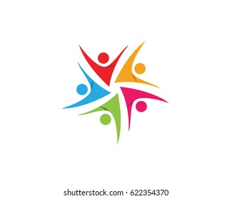 Adoption and community care Logo template vector icon