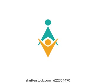 Adoption and community care Logo template vector icon