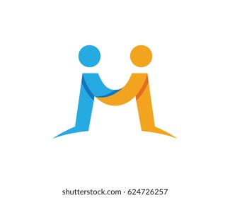 Adoption and community care Logo template vector icon