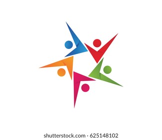 Adoption and community care Logo template vector icon