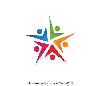 Adoption and community care Logo template vector icon
