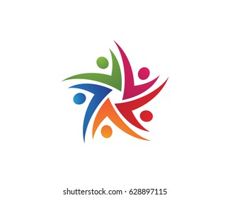 Adoption and community care Logo template vector icon