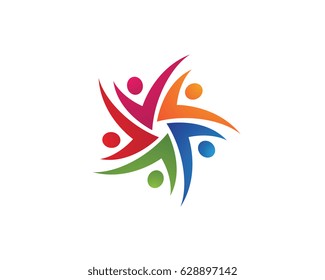 Adoption and community care Logo template vector icon