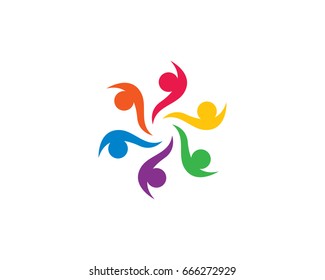 Adoption and community care Logo template vector icon