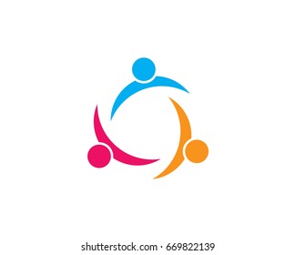 Adoption and community care Logo template vector icon