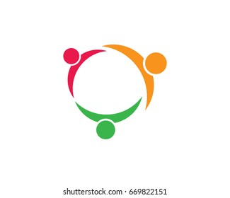 Adoption and community care Logo template vector icon